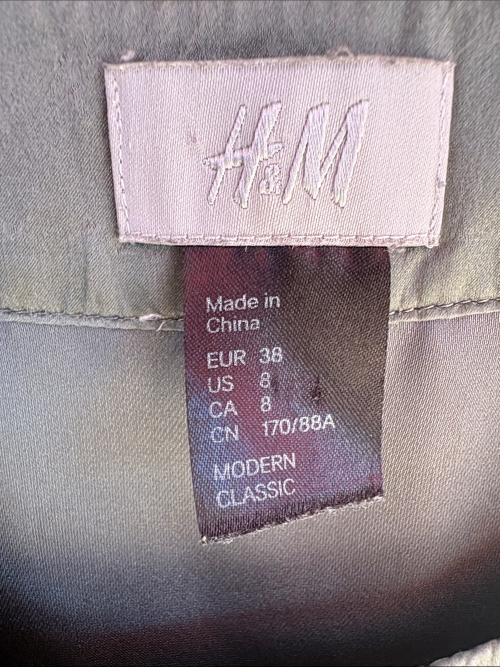 H&M Sage Gray Sleeveless Midi Shift Dress - Picture 2 of 3